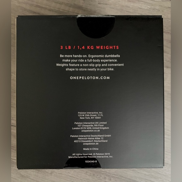 Peloton 3lbs Light Weights Dumbbells Black (Set of 2) NWT - Picture 10 of 11